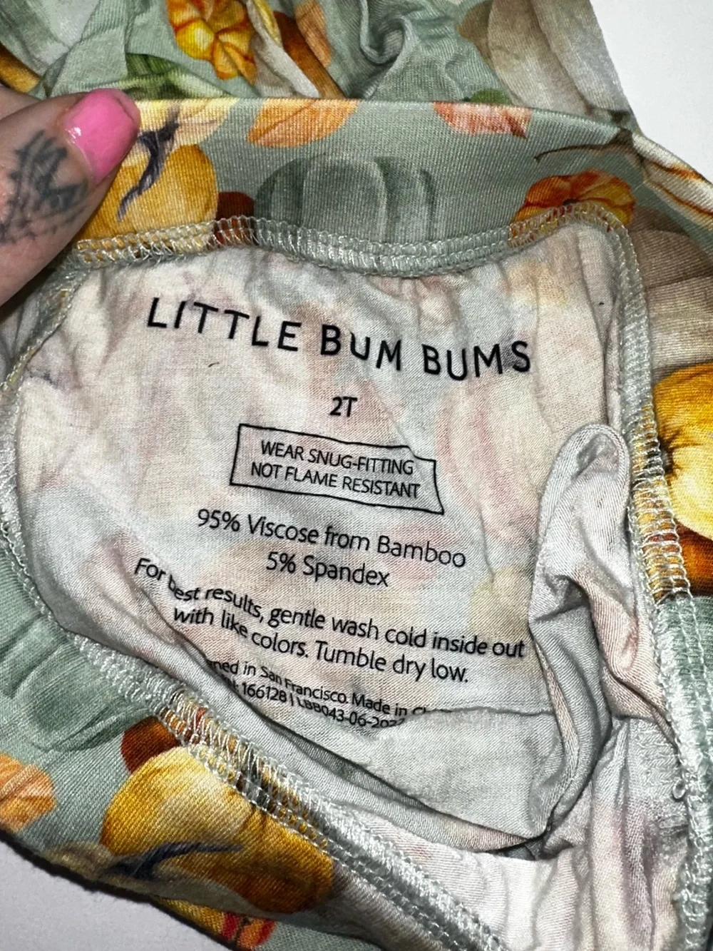 Little Bum Bums Pumpkin Print Long Sleeve Bamboo Pajamas Unisex